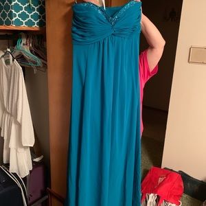 David’s Bridal Teal Formal/Prom Dress